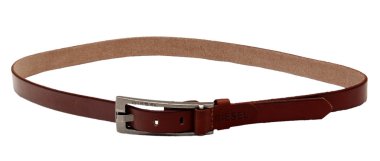 Leather belt on a white background clipart