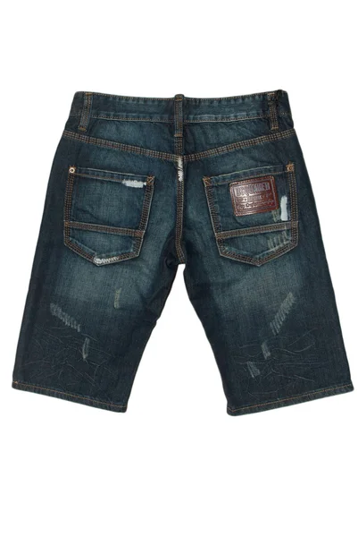 Jeans shorts isolated on white background — Stock Photo, Image
