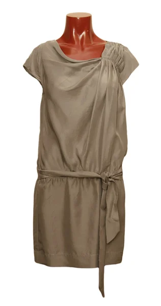 Stylish dress on mannequin isolated on white — Stock Photo, Image
