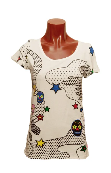T-shirt feminina com estampa — Fotografia de Stock