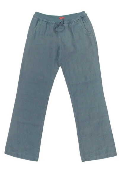 Синие женские брюки — стоковое фото