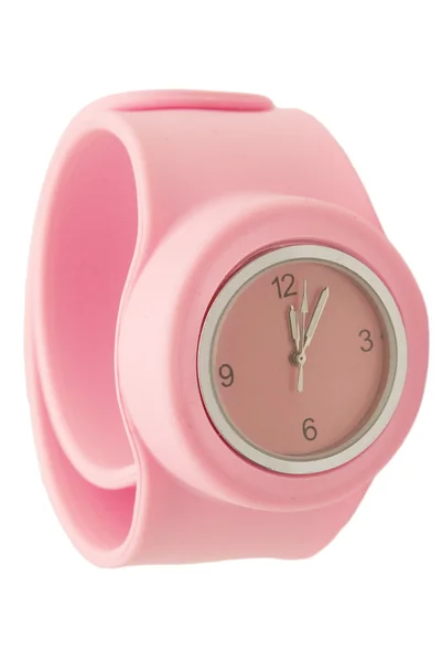 Růžové náramkové hodinky — Stock fotografie