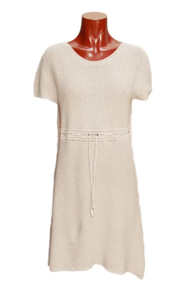 Snygg klänning på skyltdockan isolerad på vit — Stockfoto