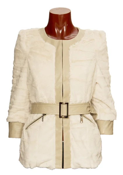 Kvinnor coat isolerade på vit bakgrund — Stockfoto