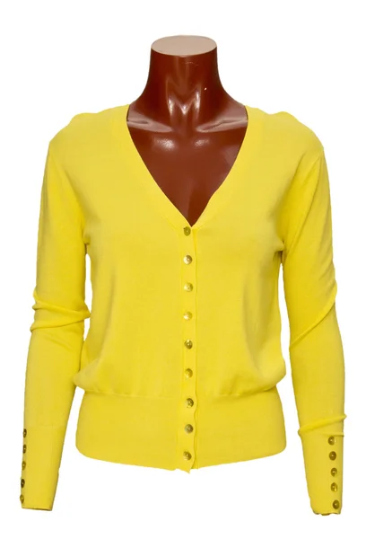 Żółty sweterek — Zdjęcie stockowe