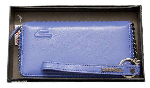 Blue female purse — Stock Photo, Image