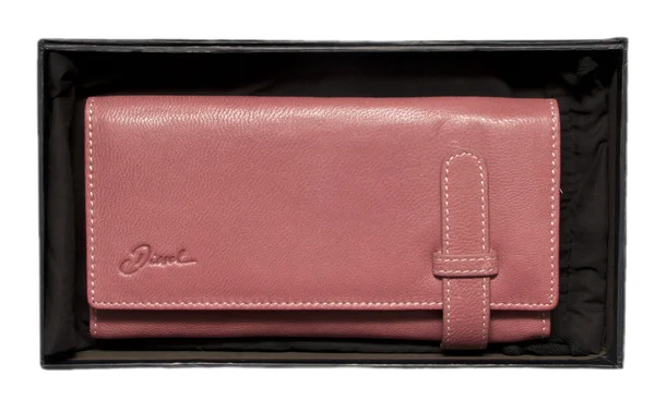 Розовая кожаная сумка — стоковое фото