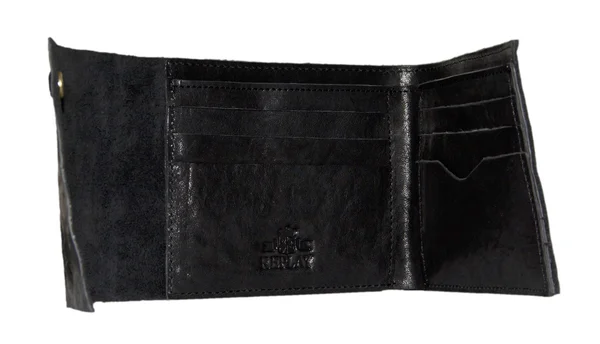 Svart plånbok — Stockfoto