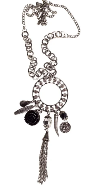 Stylish necklace isolated on the white background — Stock Photo, Image