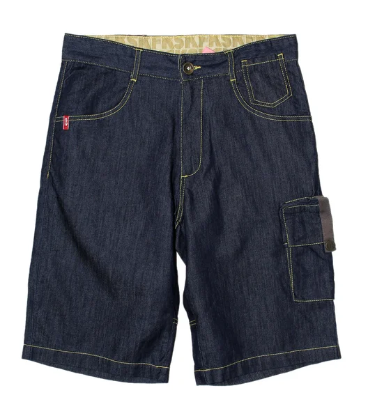 Jeans shorts isolerad på vit bakgrund — Stockfoto