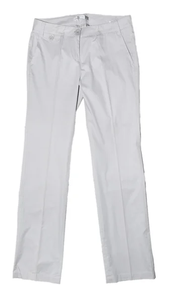Bílé ženy kalhoty — Stock fotografie