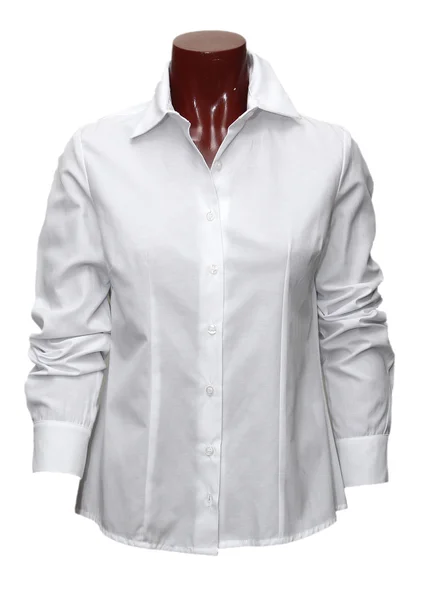 白で隔離される白いシャツ — ストック写真