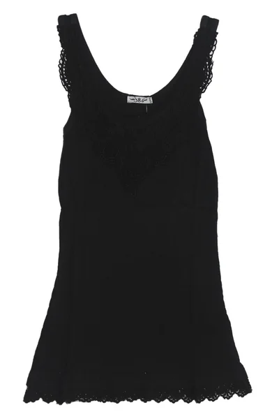 Camisa femenina negra sobre fondo blanco — Foto de Stock