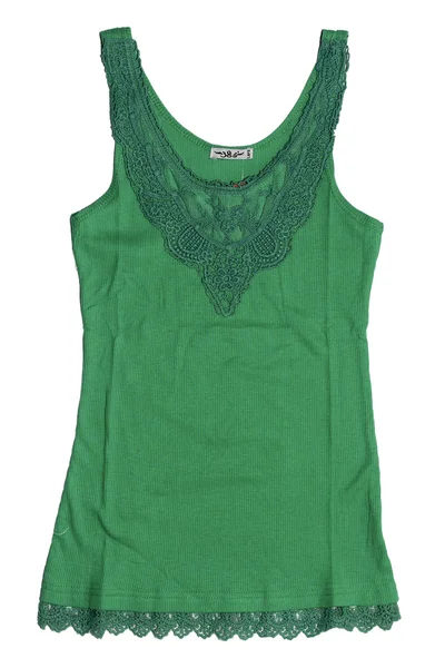 Fehér alapon zöld női póló — Stock Fotó