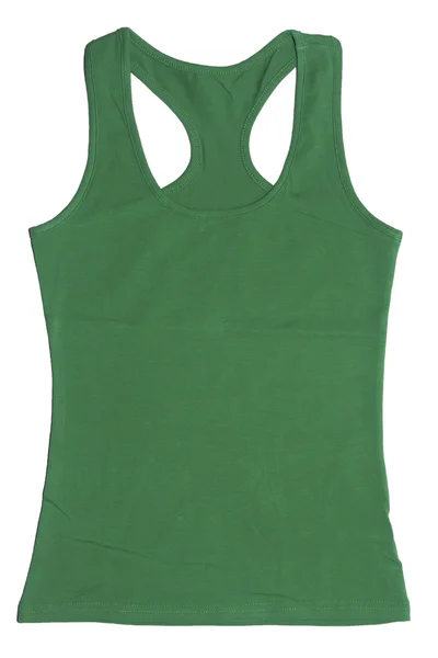 Camisa verde sobre um fundo branco — Fotografia de Stock