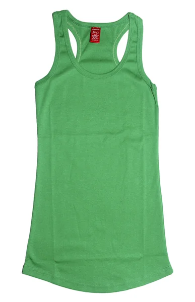 Camisa verde sobre um fundo branco — Fotografia de Stock