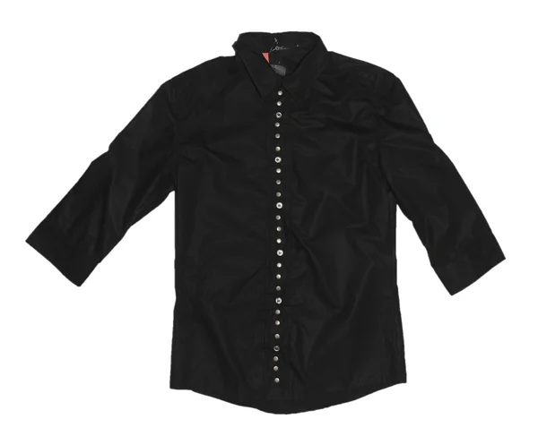 Fekete ing elszigetelt fehér háttér — Stock Fotó