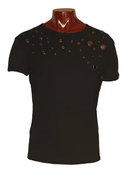 Czarny t-shirt na manekin — Zdjęcie stockowe