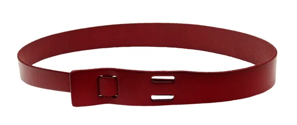 Cinturón de cuero sobre un fondo blanco —  Fotos de Stock