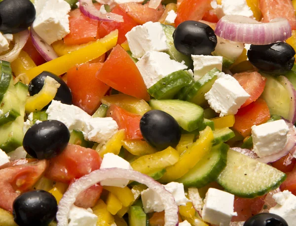 Griekse salade, macro — Stockfoto