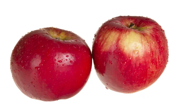 Czerwone jabłko na białym tle — Zdjęcie stockowe