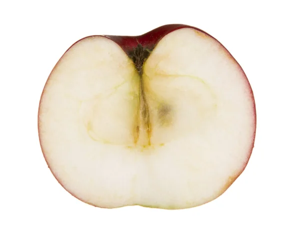 Czerwony plasterek jabłka izolowany na białym tle — Zdjęcie stockowe