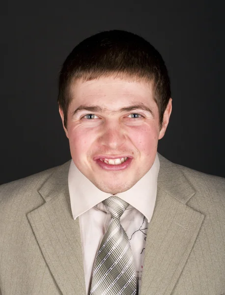 stock image Portrait of a young man in a suit