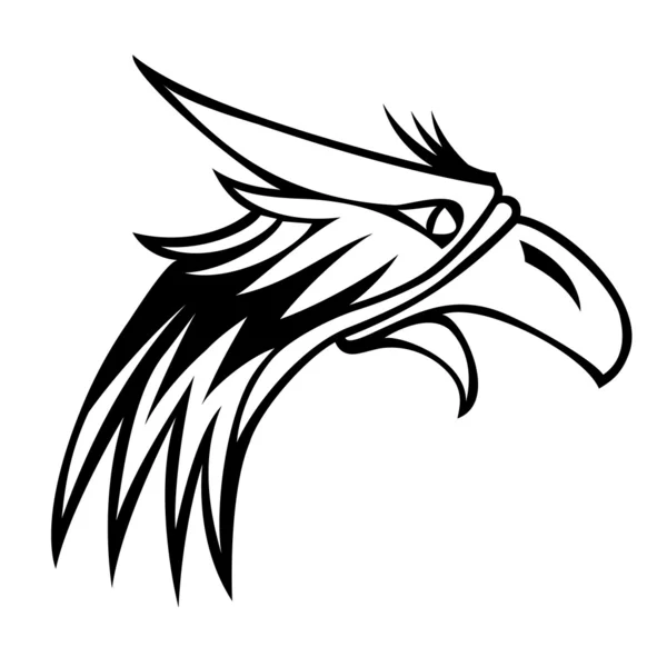 Águia isolada sobre fundo branco para mascote ou design de emblema . — Fotografia de Stock