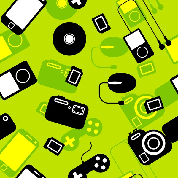 Seamless background Icon with electronic gadgets. — Stock Photo, Image