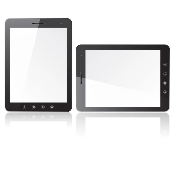 Two tablet PC computer with blank screen — Stock Photo, Image