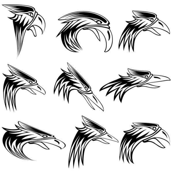 Schwarz-weißes Adlerschild — Stockfoto