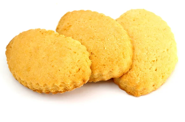 Três biscoitos de biscoito empilhados — Fotografia de Stock