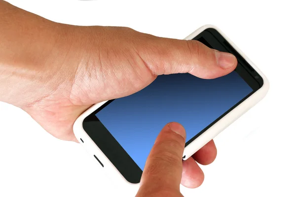 Мобильный телефон с пустым экраном — стоковое фото