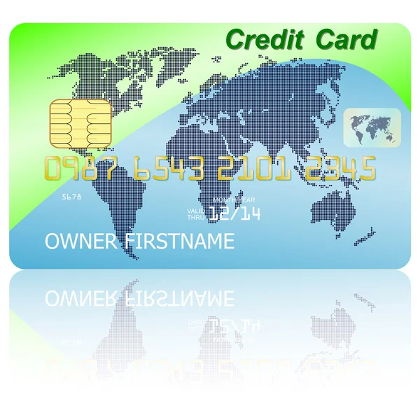 Zielona Karta kredytowa — Zdjęcie stockowe