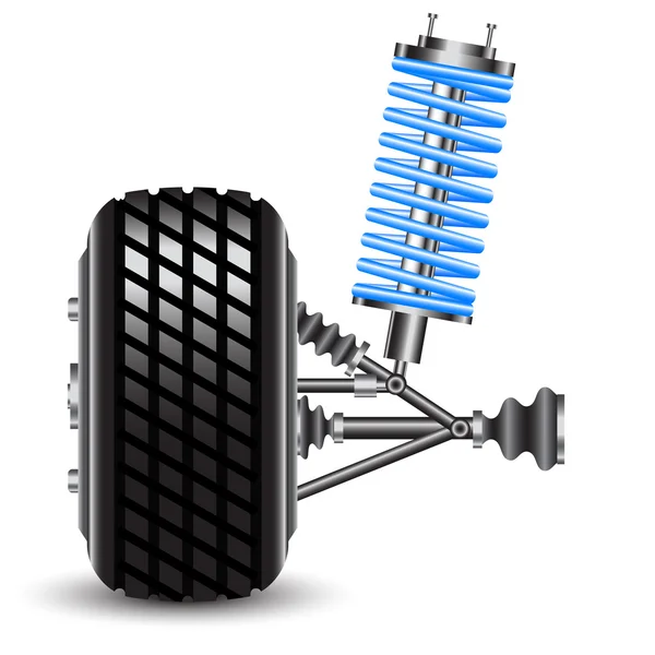 Car suspension, frontal view. — Stock Photo, Image