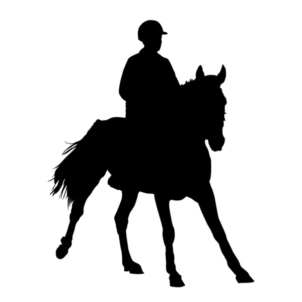 Jockey auf einem Pferd. — Stockfoto