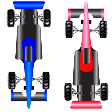 Sport car scheme top view. clipart