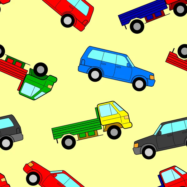 Car seamless wallpaper illustration — 图库照片