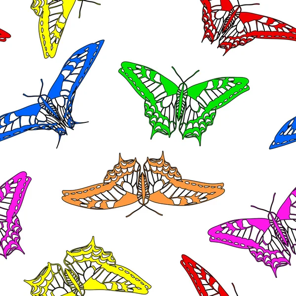 Butterflies seamless wallpaper illustration. — Stock fotografie