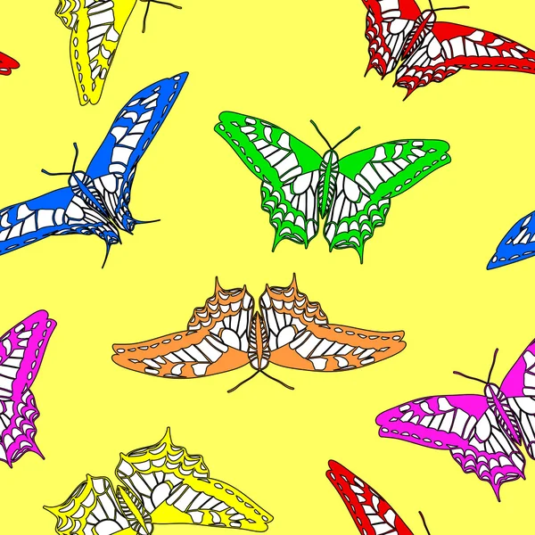 Butterfly seamless pattern illustration. — Stock fotografie