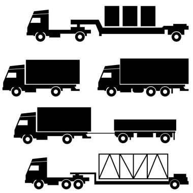 Set of  transportation symbols clipart