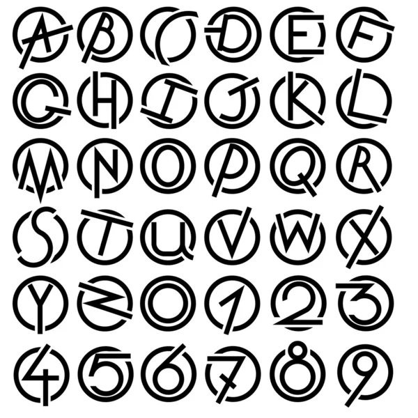 Dekorativa alfabetet set — Stockfoto