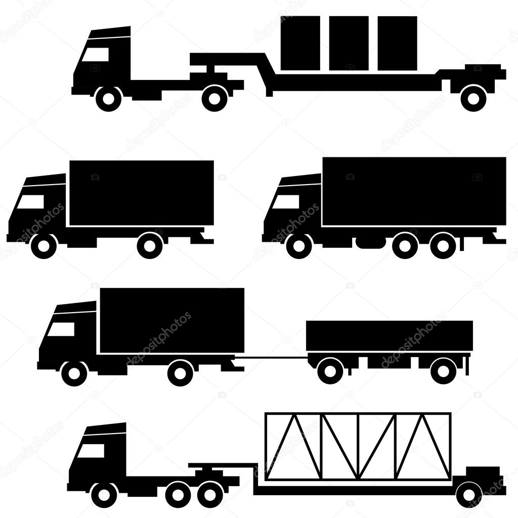 Set of  transportation symbols