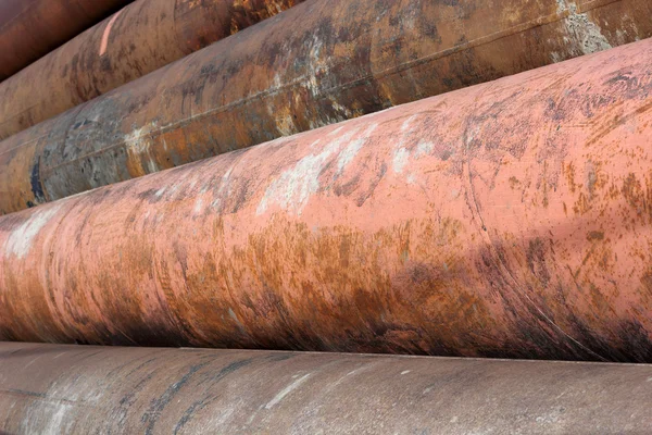Group of old rusty metal pipes — Stock Photo, Image