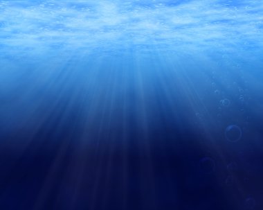 Underwater background with copy space