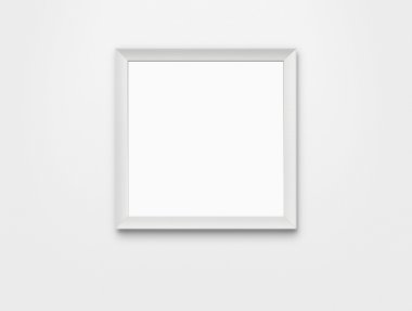 Blank picture frame with clipping path clipart