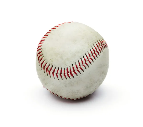 Grunge baseball bollen isolerad på vit — Stockfoto