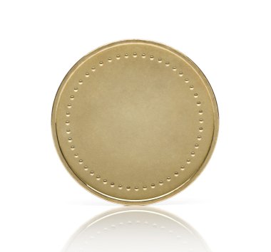 Blank golden coin clipart