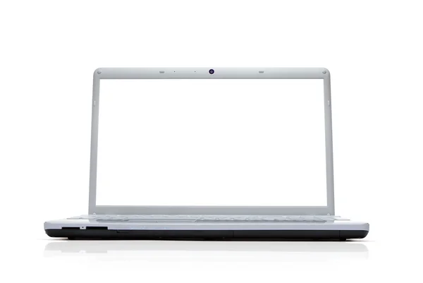 Laptop moderno em branco com caminho de recorte — Fotografia de Stock