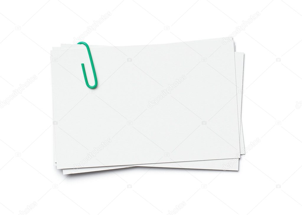Blank business cards with clipping path